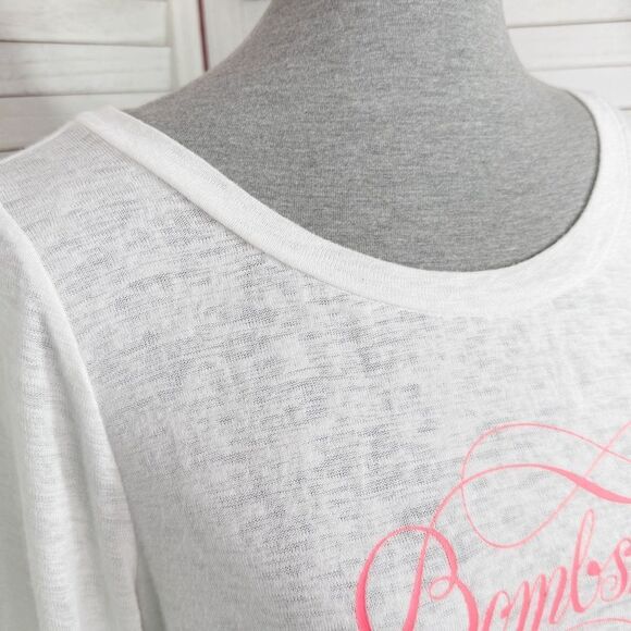 Victoria’s Secret Bombshell Burnout Slub Knit Long Sleeve Tee Shirt White Small - Picture 7 of 14